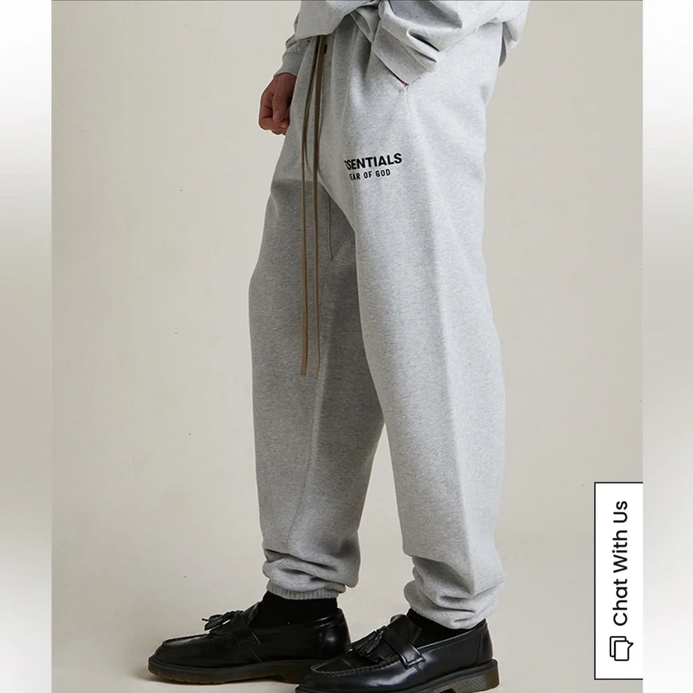 Fear of God ESSENTIALS Light Heather Grey Fleece Sweatpants NWOT